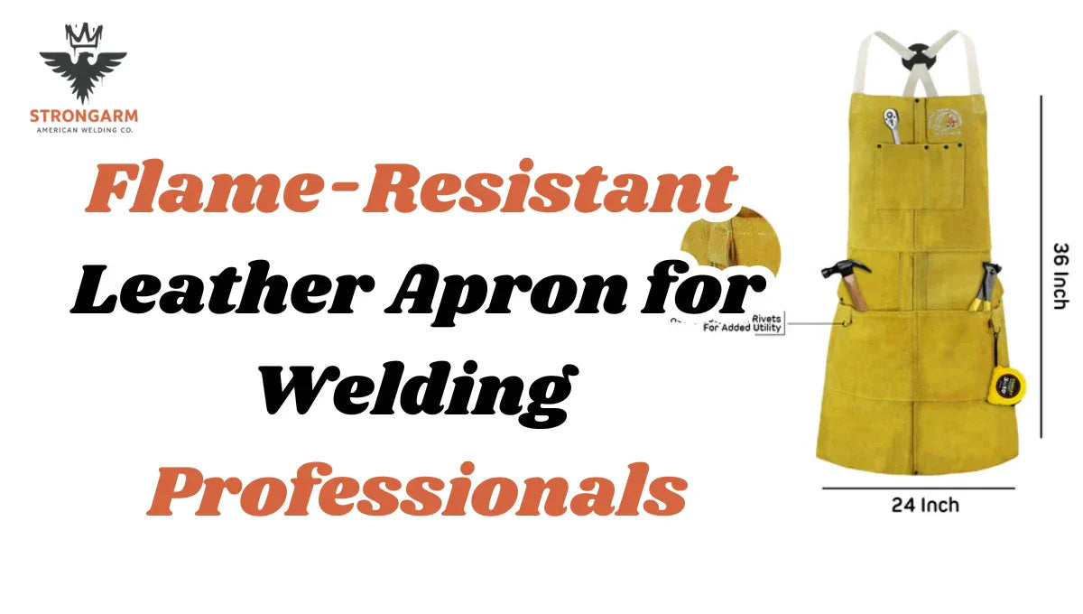 Flame-Resistant Leather Apron for Welding Professionals